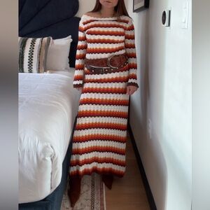 Striped Multicolor Knit Dress